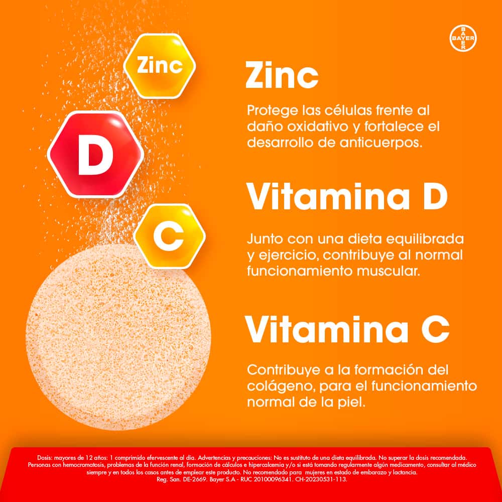 Redoxon Total - Sabor Naranja - 30 Comprimidos Efervescentes