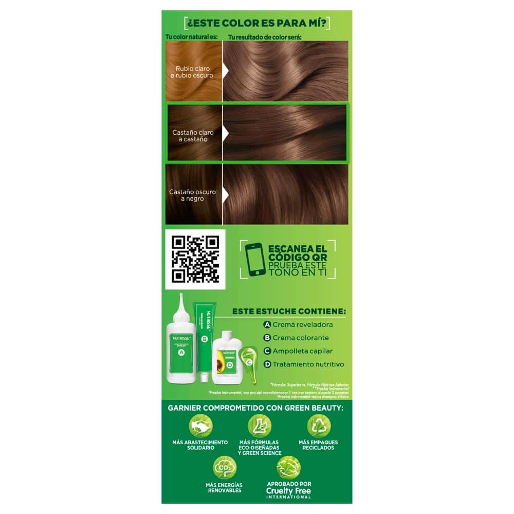 Tinte para Cabello Garnier Nutrisse Tono 61 Centeno - Kit 1 UN